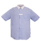 BR Clearance - BR Riding Shirt -  Men's - Short Sleeve - Blue/White - Medium