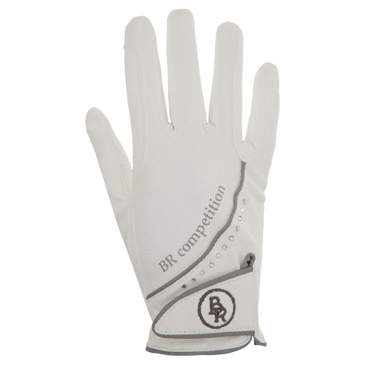 BR Riding Gloves - Torino with synthetic liner - White - Size 9