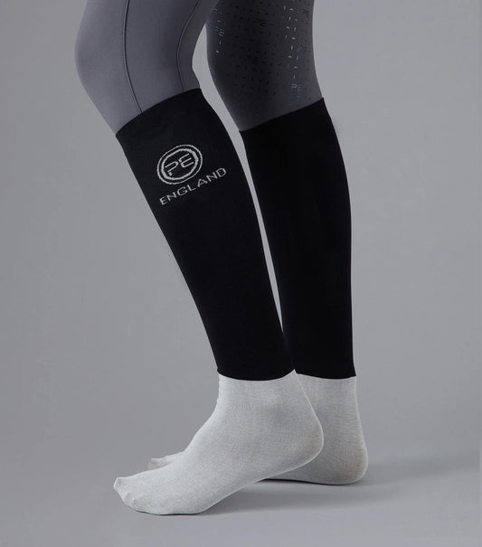 Premier Equine UK Adults Summer Thin Riding Socks (2 Pairs) Black & Grey (one size fits all)