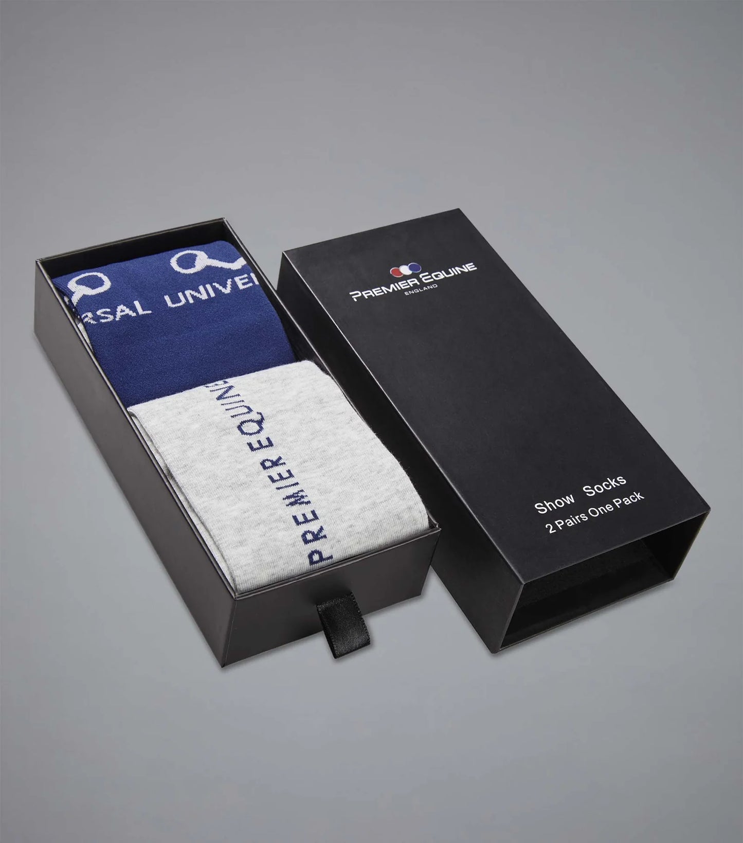 Premier Equine UK Adults Thin Stretch Riding Socks (2 Pairs) Navy (one size fits all)