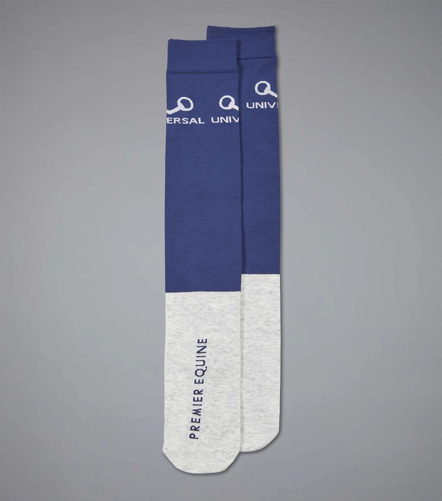 Premier Equine UK Adults Thin Stretch Riding Socks (2 Pairs) Navy (one size fits all)
