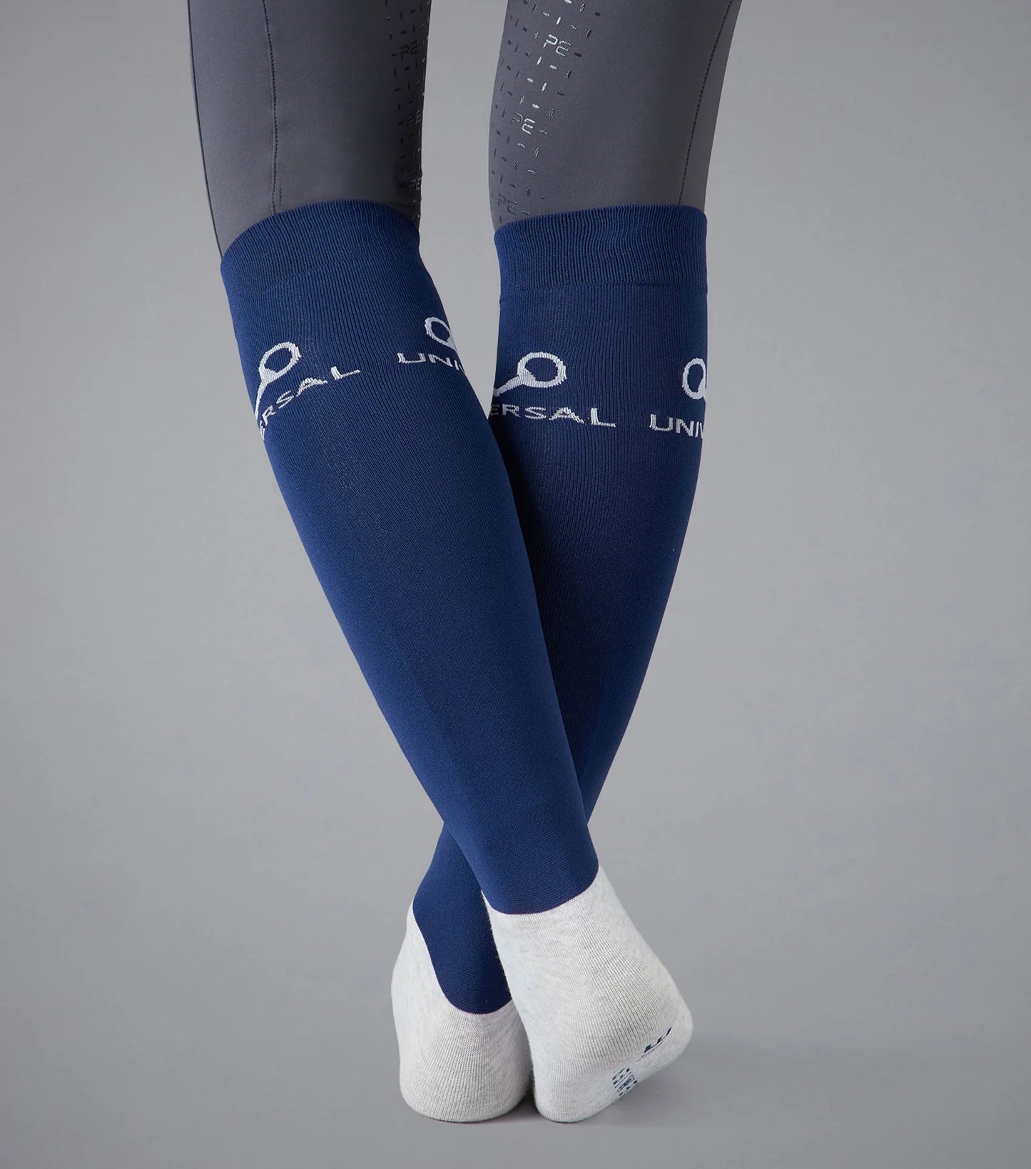 Premier Equine UK Adults Thin Stretch Riding Socks (2 Pairs) Navy (one size fits all)