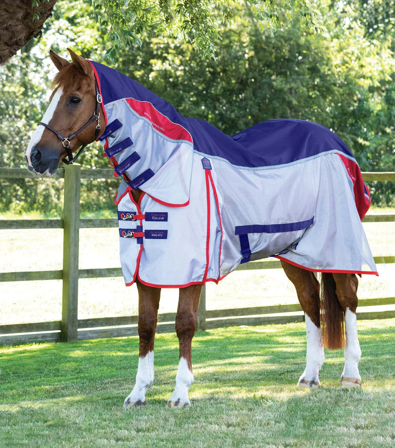 Premier Equine UK Buster Stay-Dry Super Lite Fly Rug with Surcingles - Navy (75” or 78” or 81”)