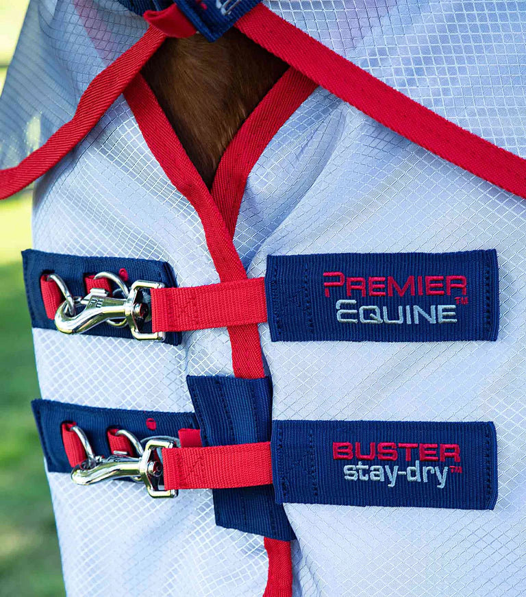 Premier Equine UK Buster Stay-Dry Super Lite Fly Rug with Surcingles - Navy (75” or 78” or 81”)