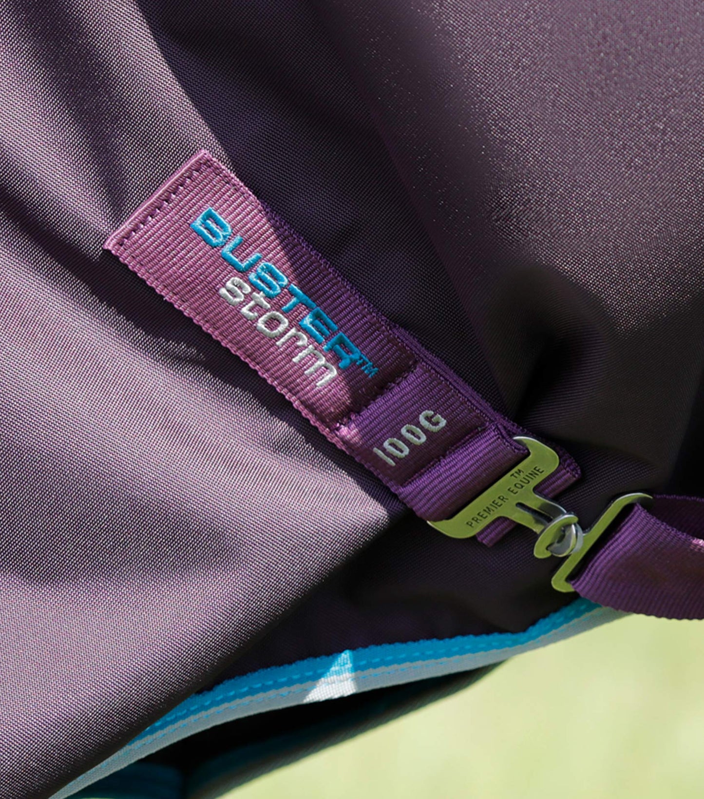 Premier Equine UK Buster Storm 100g Combo Turnout Rug with Snug-Fit Neck - Purple 6'9"/81"