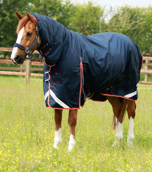 Premier Equine UK Buster Storm 200g Combo Turnout Rug with Snug-Fit Neck - Navy (78" or 81")