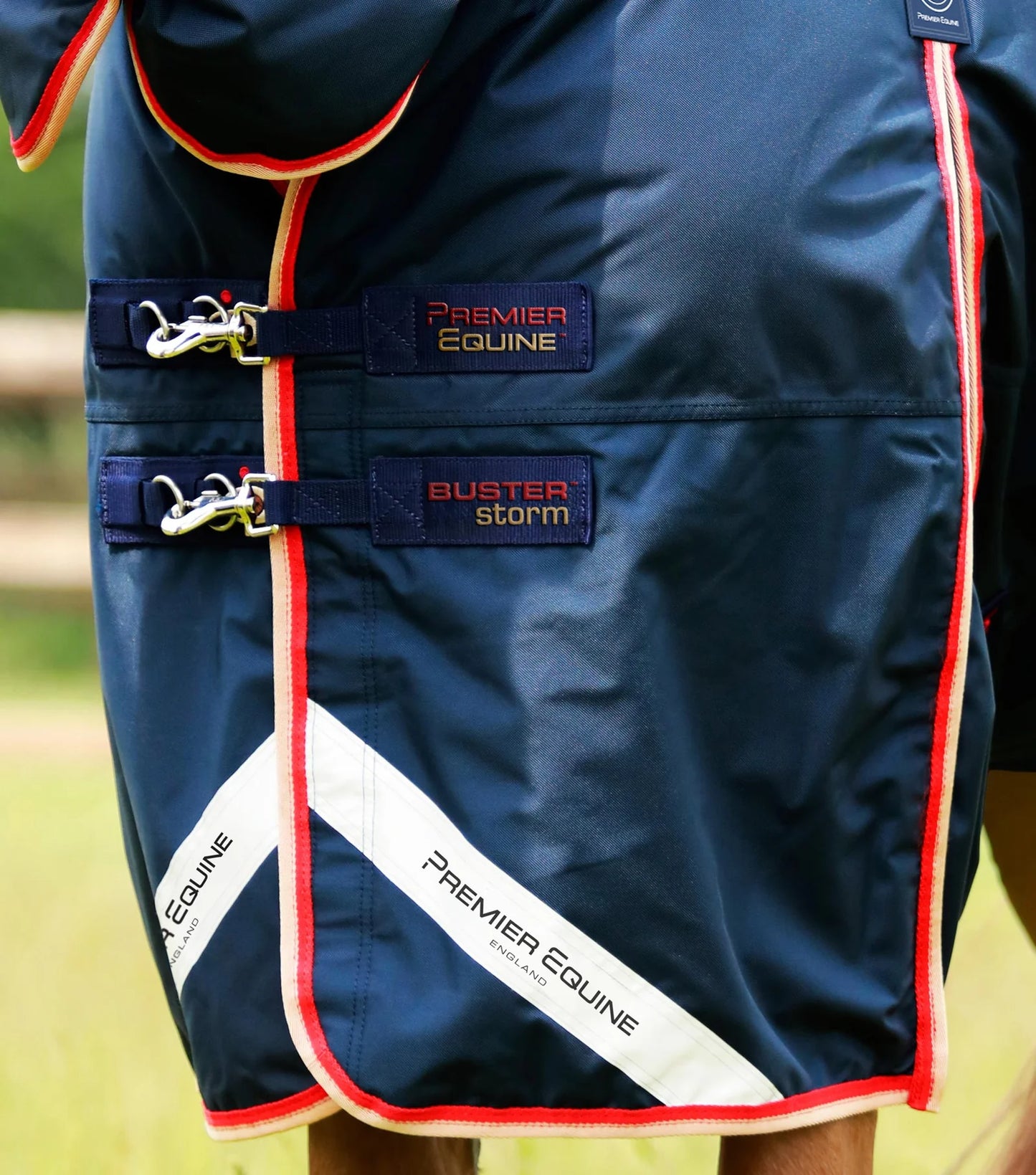 Premier Equine UK Buster Storm 200g Combo Turnout Rug with Snug-Fit Neck - Navy (78" or 81")