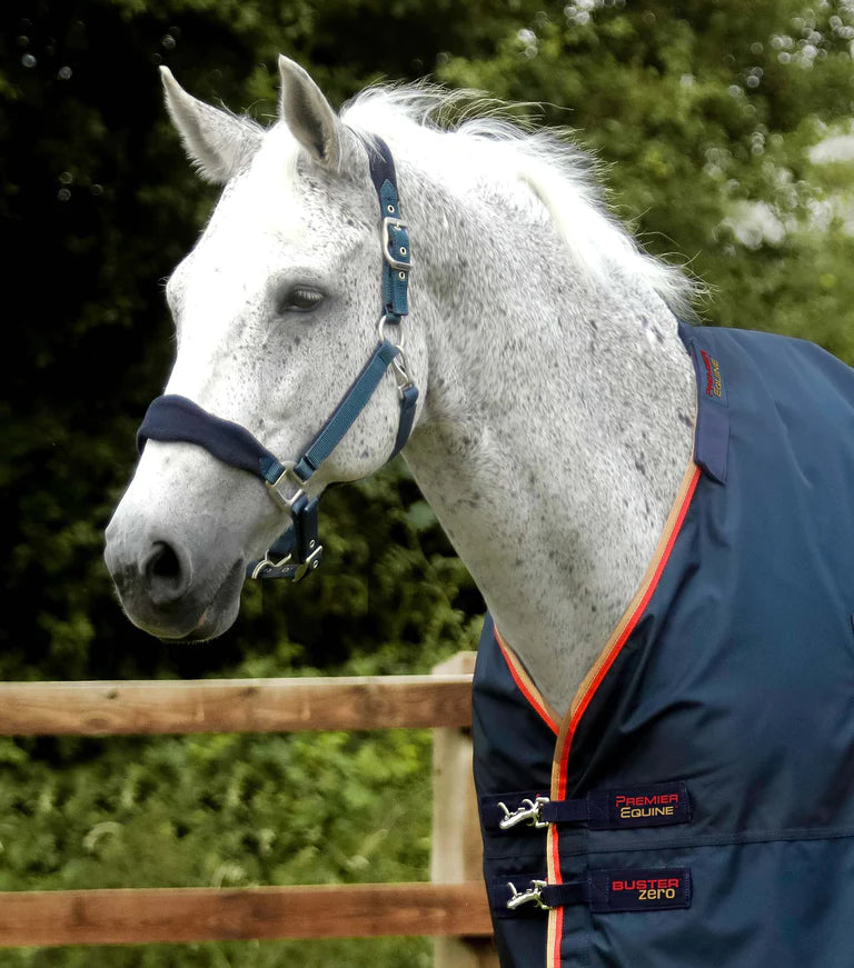 Premier Equine UK Buster 0g Turnout Rug with Classic Neck Cover - Navy (72”; 78” or 84”)