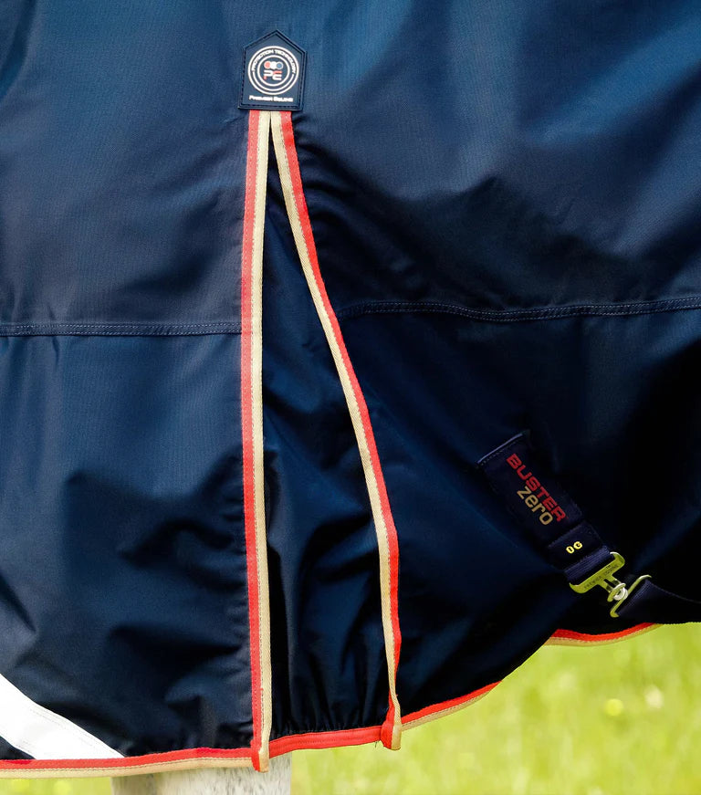 Premier Equine UK Buster 0g Turnout Rug with Classic Neck Cover - Navy (72”; 78” or 84”)