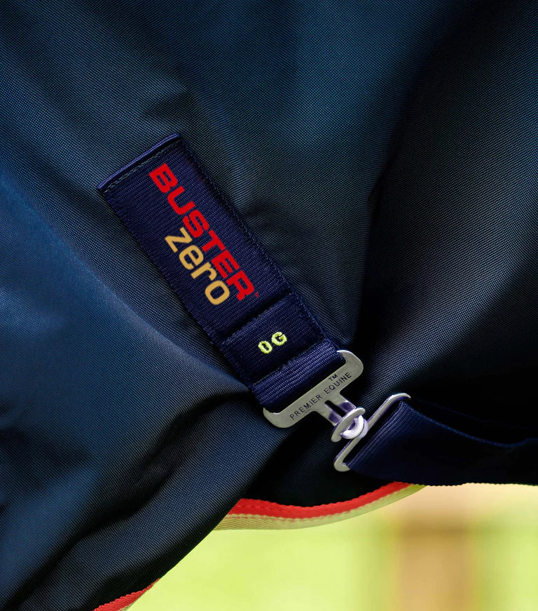 Premier Equine UK Buster 0g Turnout Rug with Classic Neck Cover - Navy (72”; 78” or 84”)