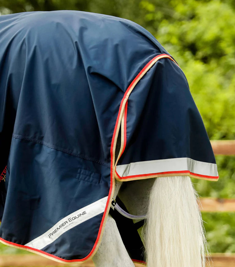 Premier Equine UK Buster 0g Turnout Rug with Classic Neck Cover - Navy (72”; 78” or 84”)