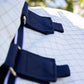 Premier Equine UK Cotone Stable Sheet with Neck Cover White/Navy Check - 6’3”/75”