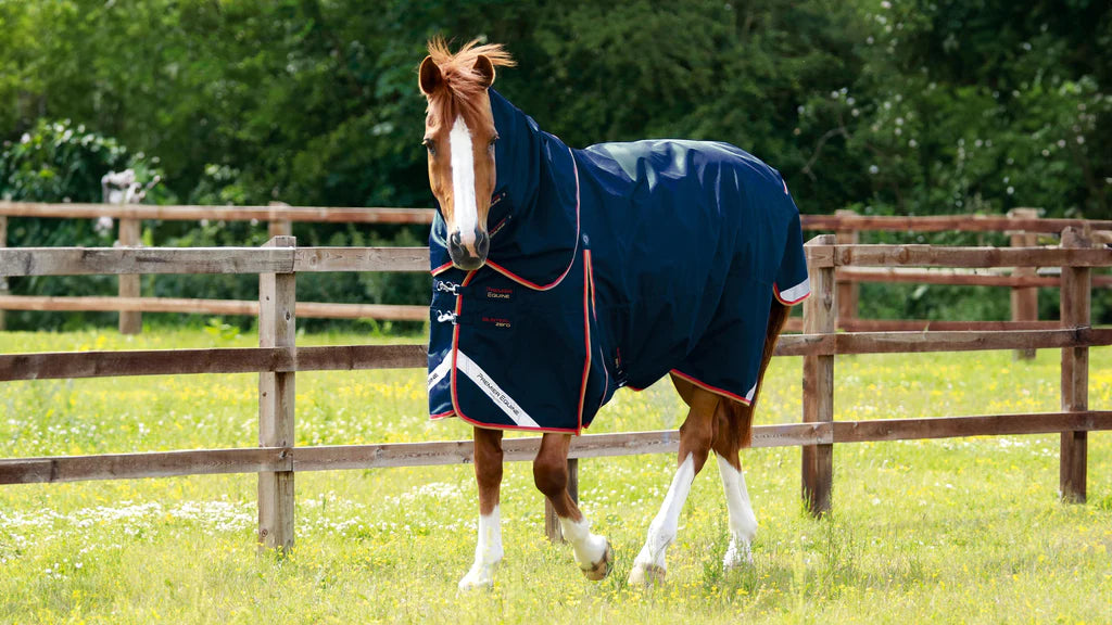 Premier Equine UK Buster 0g Turnout Rug with Classic Neck Cover - Navy (72”; 78” or 84”)
