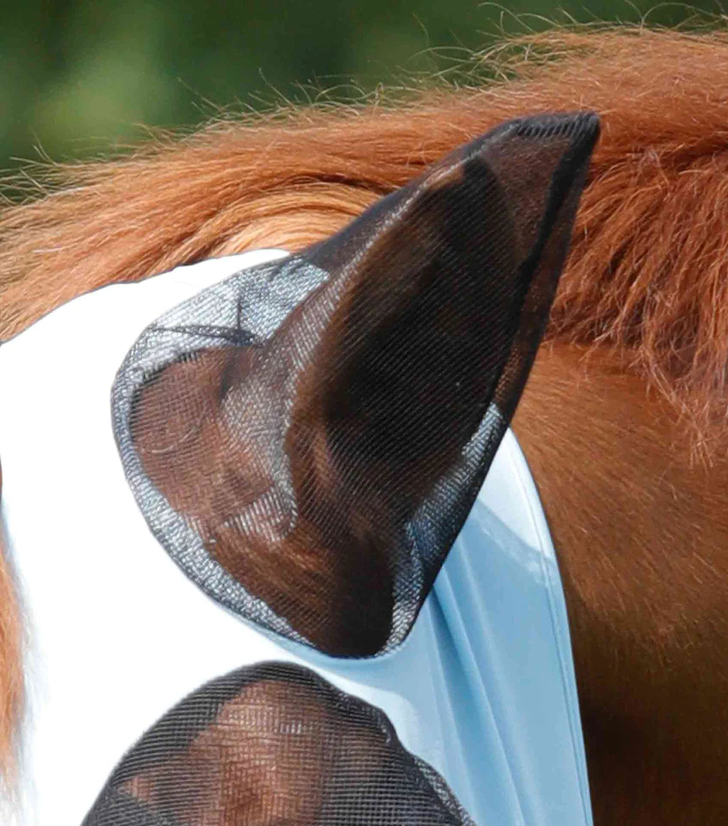 Premier Equine UK Comfort Tech Lycra Fly Mask Xtra (Blue) Large
