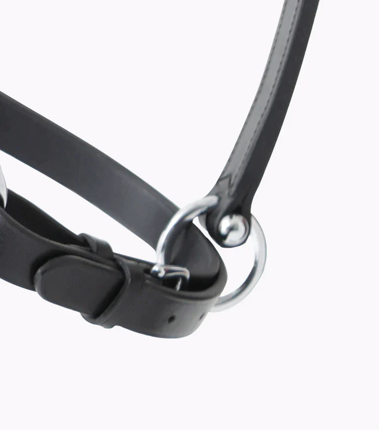 Premier Equine UK Hennaroso Rolled Anatomic Leather Halter Black (cob or full)