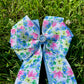 Adilize Designs Competition Show Bows - Blue Floral