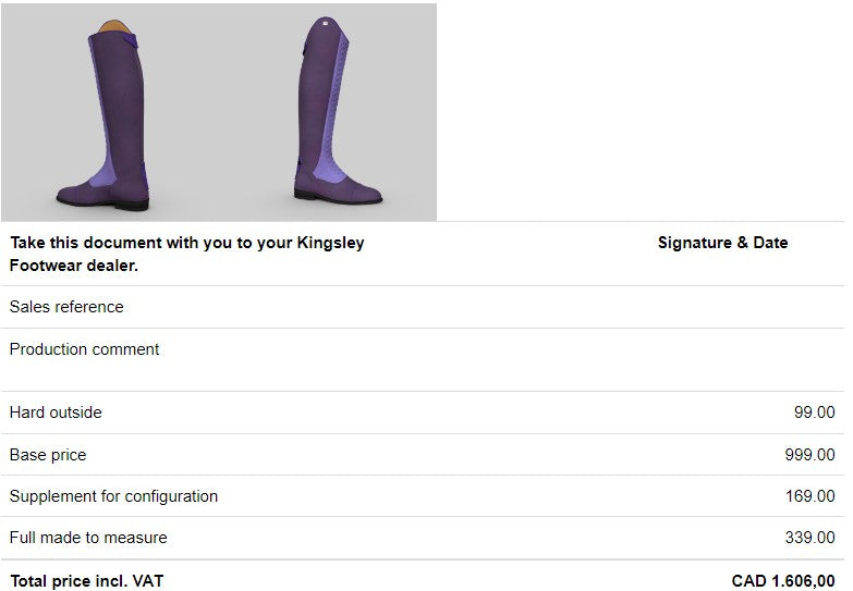SOLD OUT!  Kingsley Infinity - Custom - Used - Excellent Condition