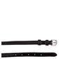 BR Patent Leather Spur Straps - Black/Silver