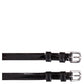 BR Patent Leather Spur Straps - Black/Silver