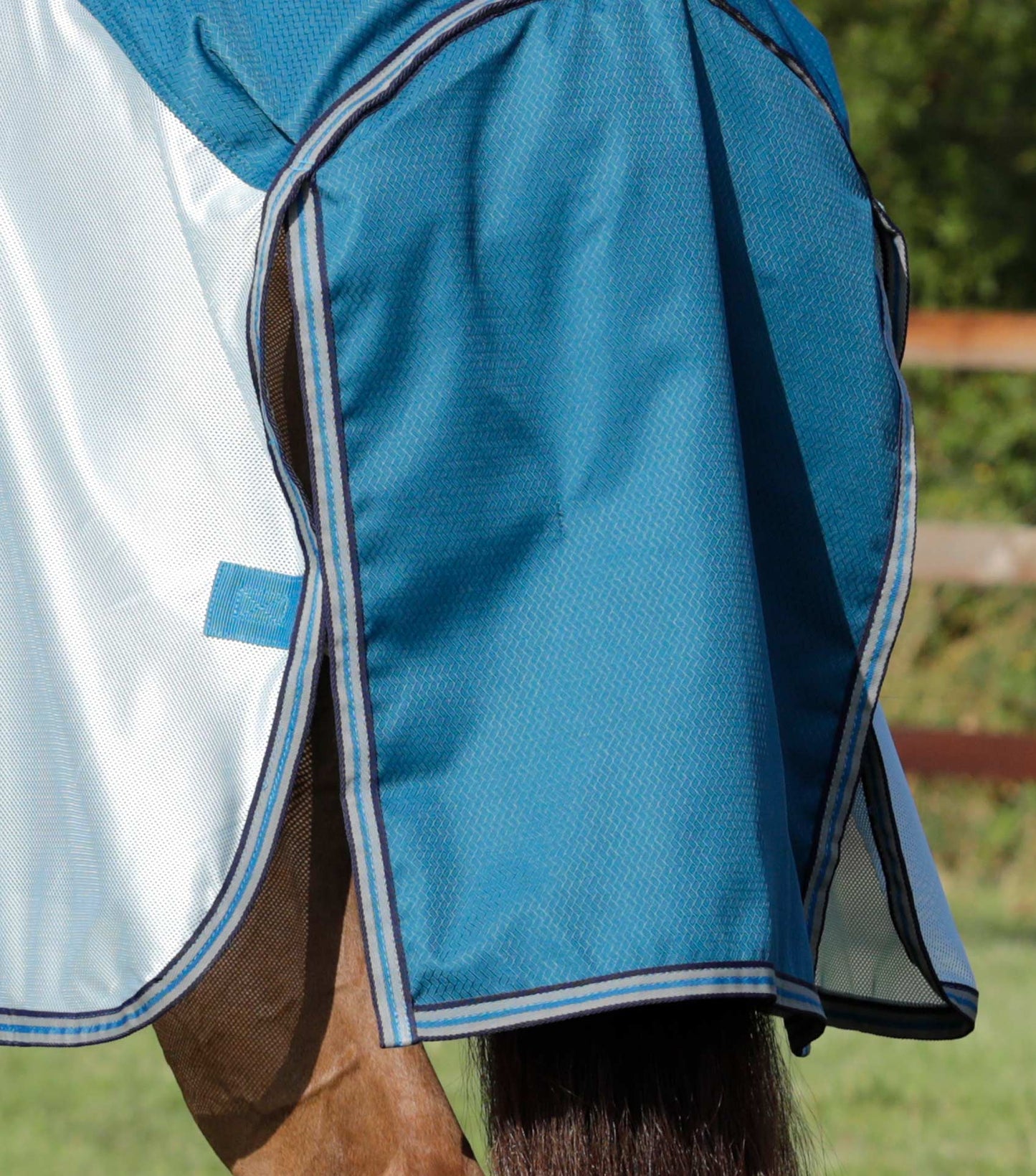 Premier Equine UK Buster Stay-Dry Mesh Air Fly Rug with Surcingles Blue 6’6”/78”
