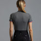 Premier Equine UK Allegra Ladies Short Sleeve Riding Top - Anthracite/UK14
