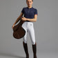 Premier Equine UK Allegra Ladies Short Sleeve Riding Top - Navy UK12 or UK16