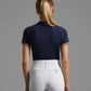 Premier Equine UK Allegra Ladies Short Sleeve Riding Top - Navy UK12 or UK16