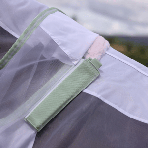 Shires Highlander Fine Mesh Fly Sheet/Neck Set - White/ Sage - 78"