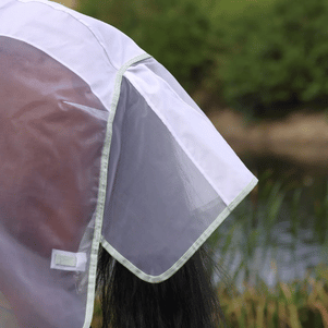 Shires Highlander Fine Mesh Fly Sheet/Neck Set - White/ Sage - 78"