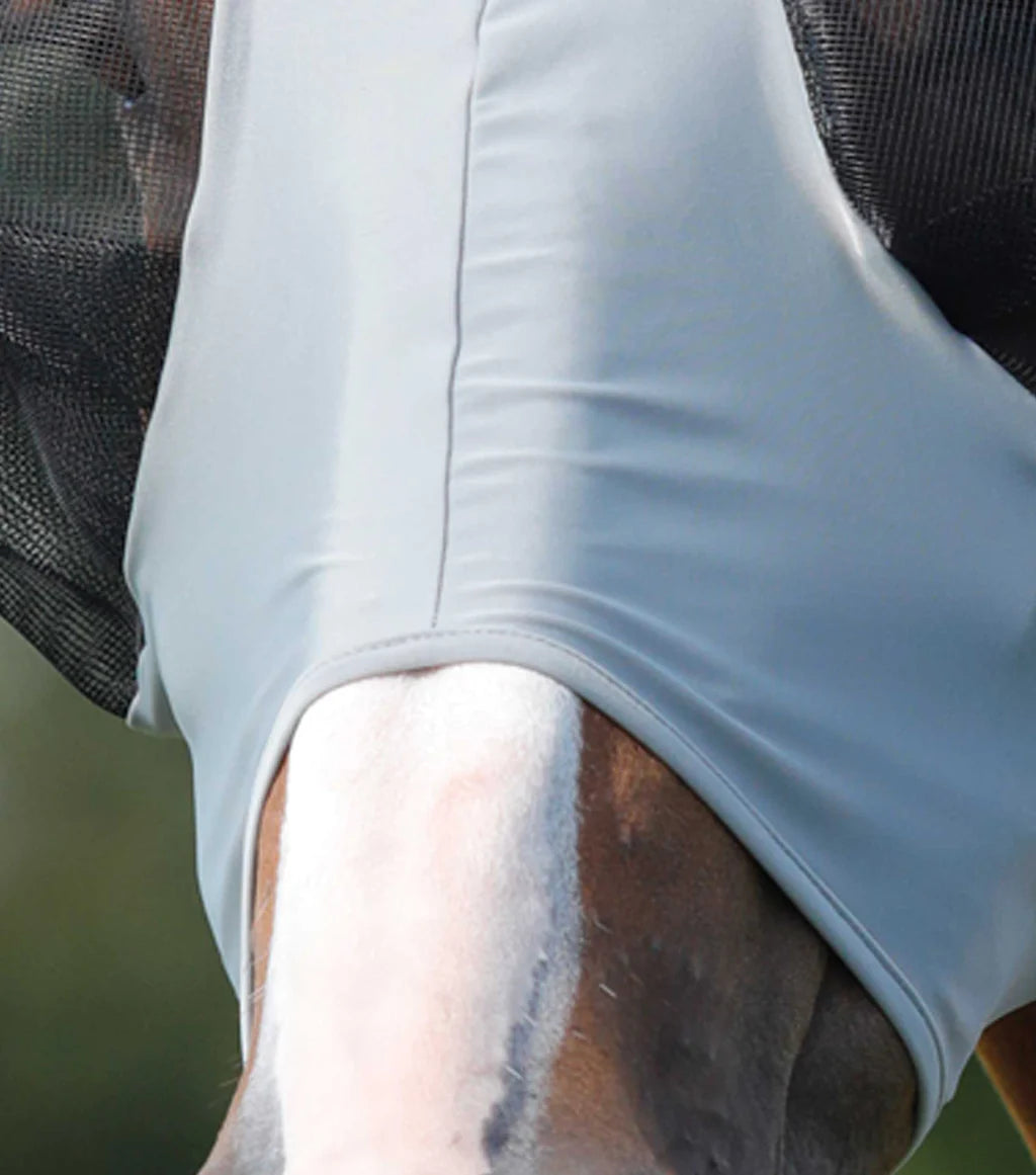 Premier Equine UK Comfort Tech Lycra Fly Mask Grey Medium