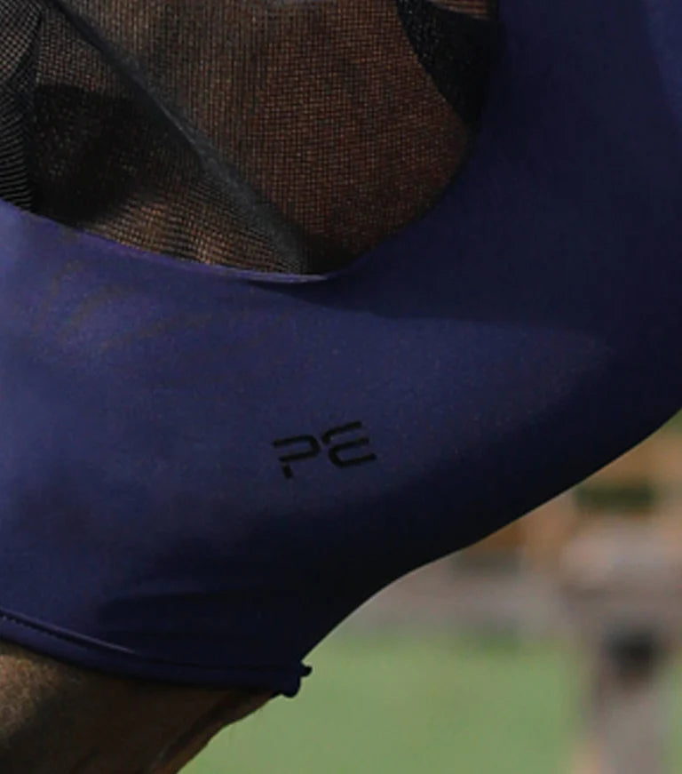 Premier Equine UK Comfort Tech Lycra Fly Mask Navy Medium