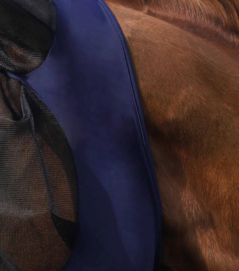 Premier Equine UK Comfort Tech Lycra Fly Mask Navy Medium