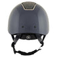 NEW - BR Riding Helmet Omega Glamourous Glossy - Wide Brim - Navy/Gunmetal - Medium (55-57cm)