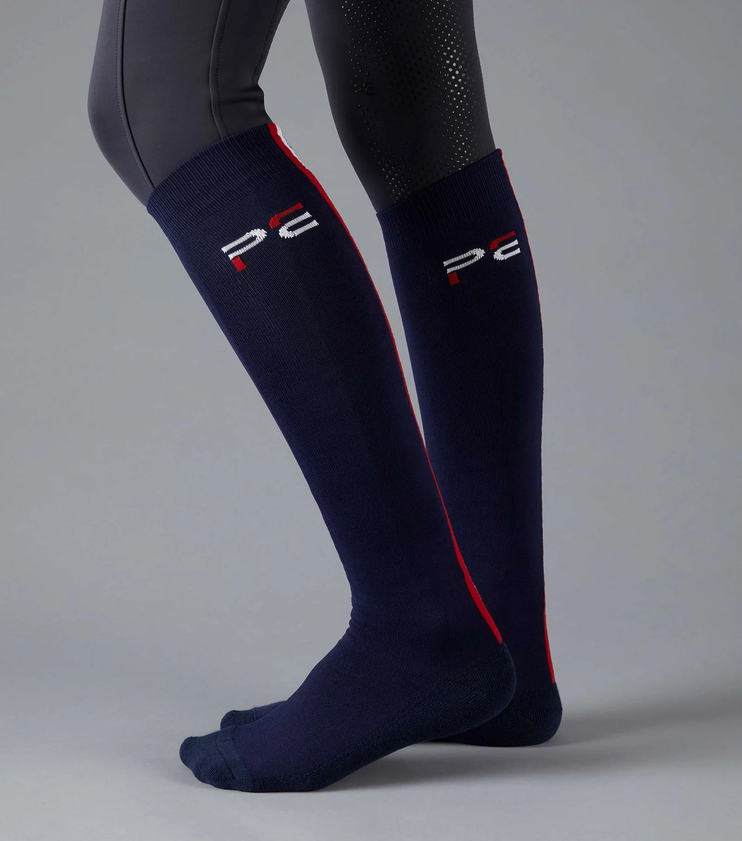 Premier Equine UK PE Sports Highlight Riding Socks (1 Pair) Navy Large/Euro 43-46
