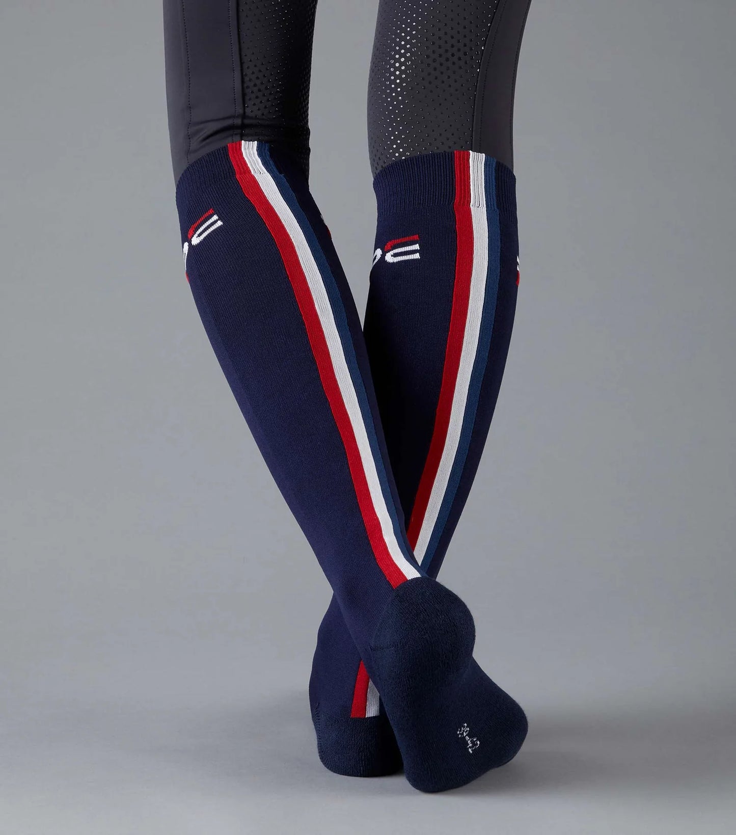 Premier Equine UK PE Sports Highlight Riding Socks (1 Pair) Navy Large/Euro 43-46