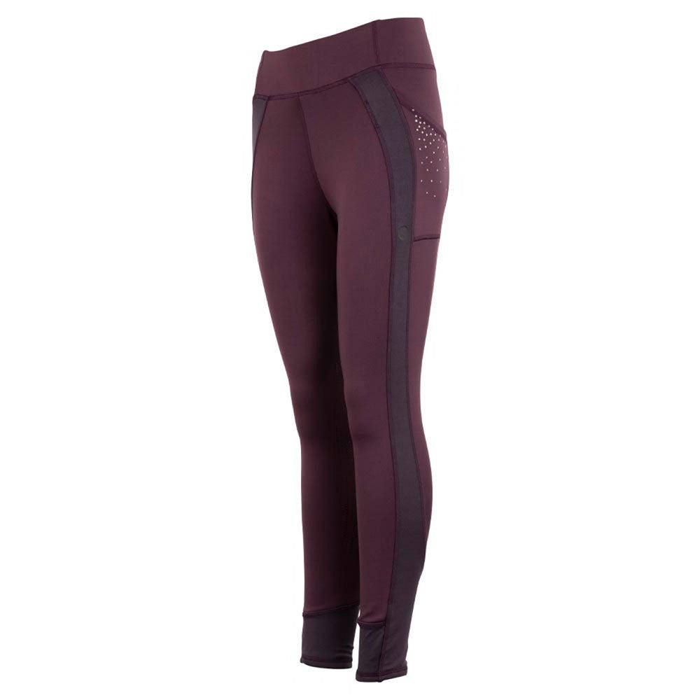 BR Ladies Pleun Full Seat Silicone Fleece Lined Winter Breeches - Plum - Euro 34/US 24 - limited edition