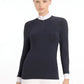 LeMieux Olivia Long Sleeve Show Shirt Navy - UK 14