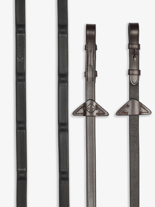 LeMieux Ergo Grip Rubber Reins Havana - Full *SALE*