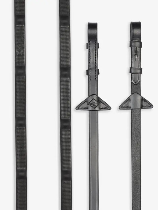 LeMieux Ergo Grip Rubber Reins Black - Full *SALE*