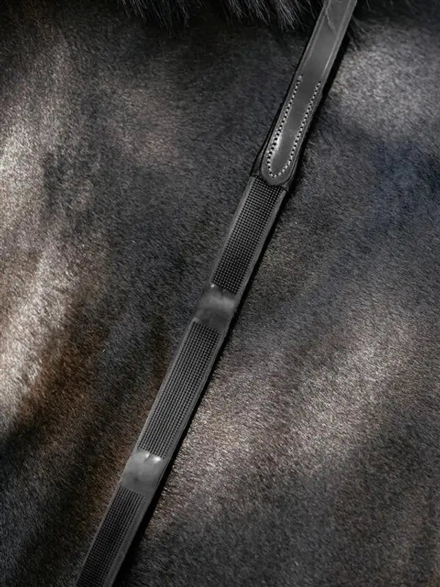 LeMieux Ergo Grip Rubber Reins Black - Full