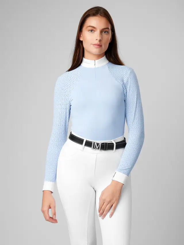 LeMieux Olivia Long Sleeve Show Shirt Mist UK12