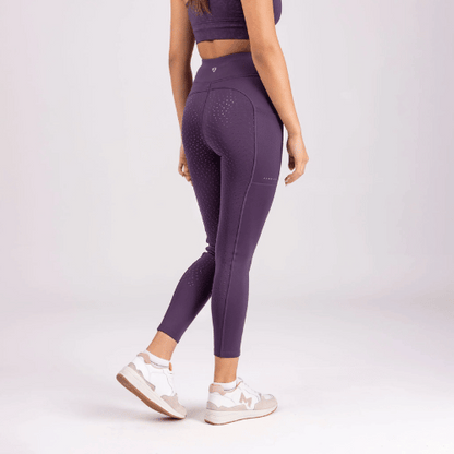 Shires Aubrion Shield Winter Tights - Purple - L or XL - Clearance Reg $126.00