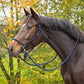QHP Rope Halter with Reins - Navy - Full or Cob sizes
