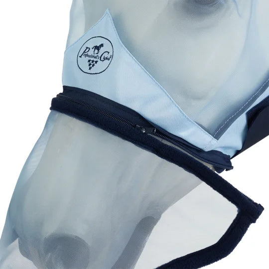 Professional's Choice FlyScreen Fly Mask w/Ears & Nose - Cob & Horse - Sky/Blue
