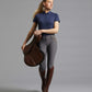 Premier Equine UK Scintillo Ladies Short Sleeve Riding Top - Navy UK12 or UK14