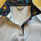 Shires Aubrion Equestrian Style Shirt - Ladies - White/Purple Paisley - XS -**CLEARANCE**