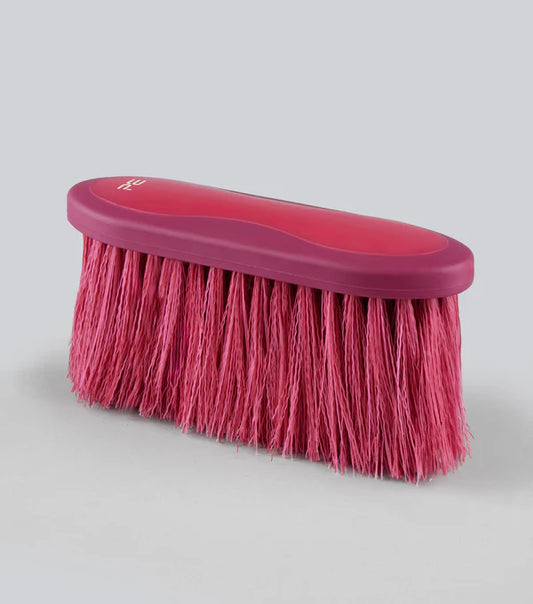 Premier Equine UK Soft - Touch Dandy Brush - Long Bristles - Med Stiff (Wine & Fuchsia)
