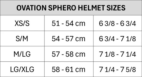 Ovation Sphero ERT Black Matte Helmet M/L