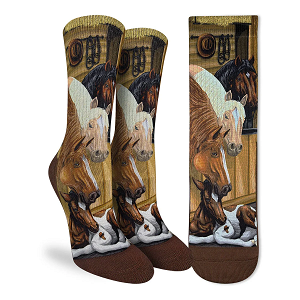 Women's - Horses In Stable - Socks Size 5-9