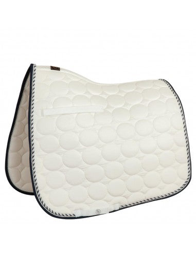 BR Saddle Pad Galway C-Wear Dressage White/Black Trim - Cob